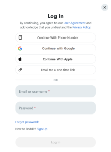 Reddit Login